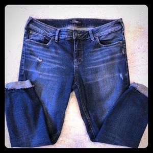 Silver crop jeans Aiko Skinny 31x26